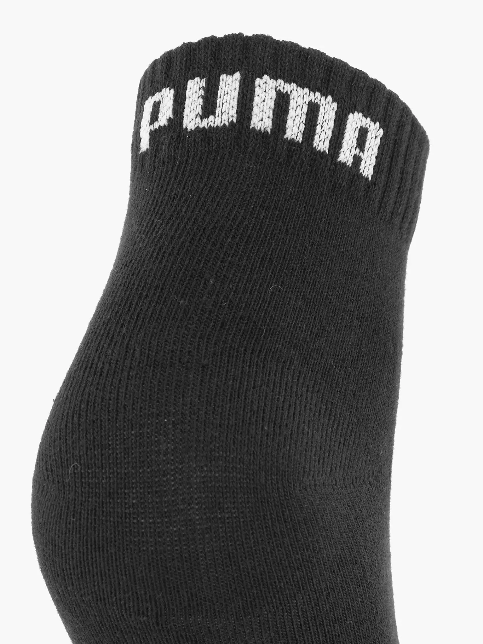 Sokken|Puma Zwarte Quarter Plain 3 Pak 35-38