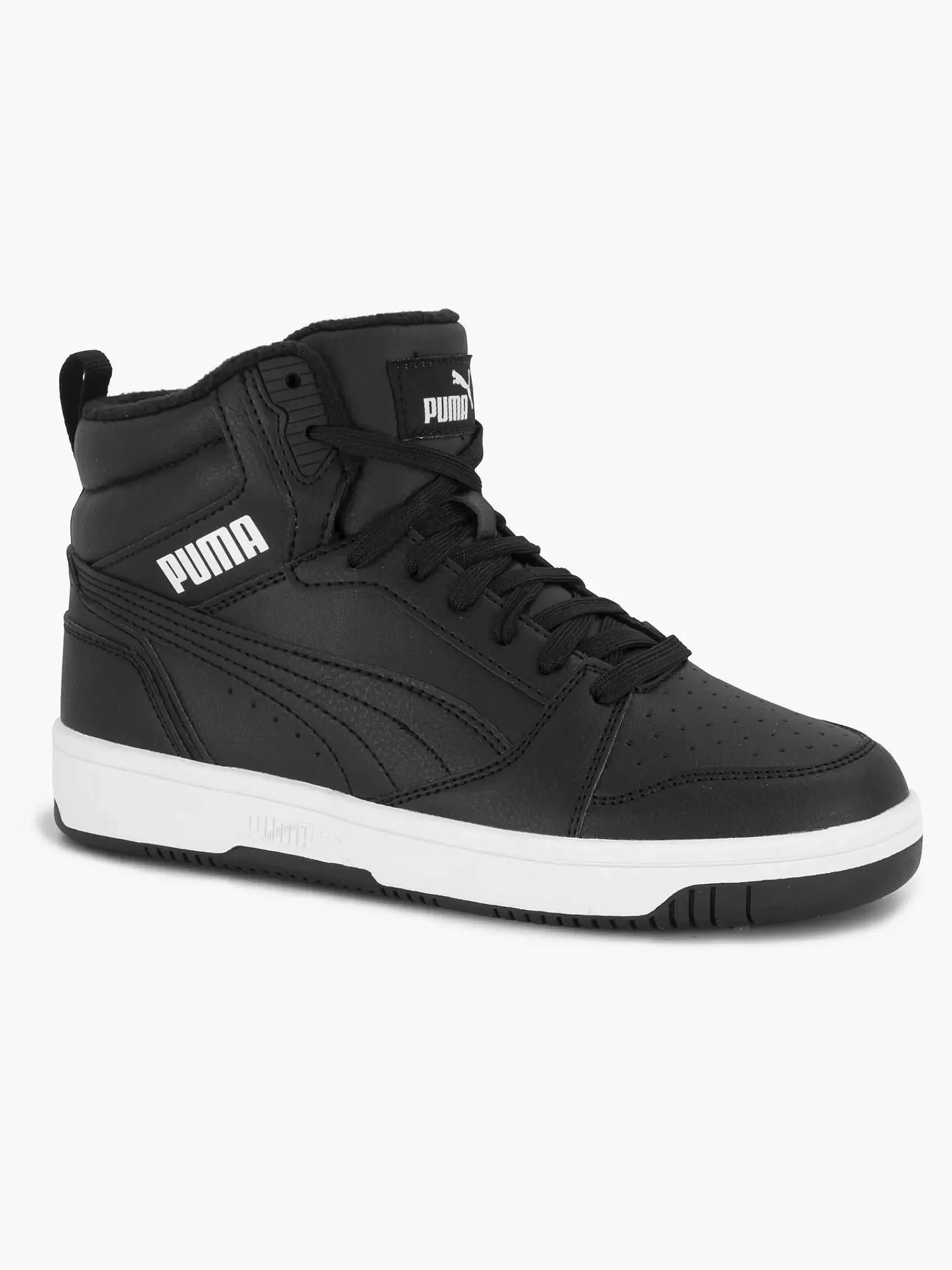 Jongensschoenen|Puma Zwarte Rebound V6 Mid Wtr Jr