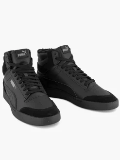 Sneakers|Puma Zwarte Shuffle Mid Fur