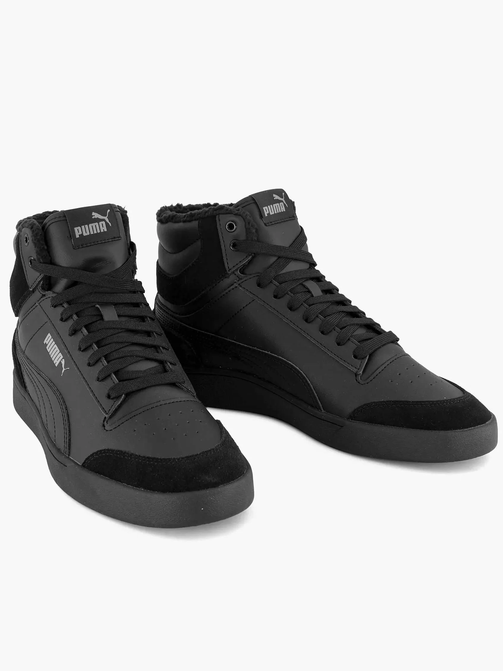 Sneakers|Puma Zwarte Shuffle Mid Fur