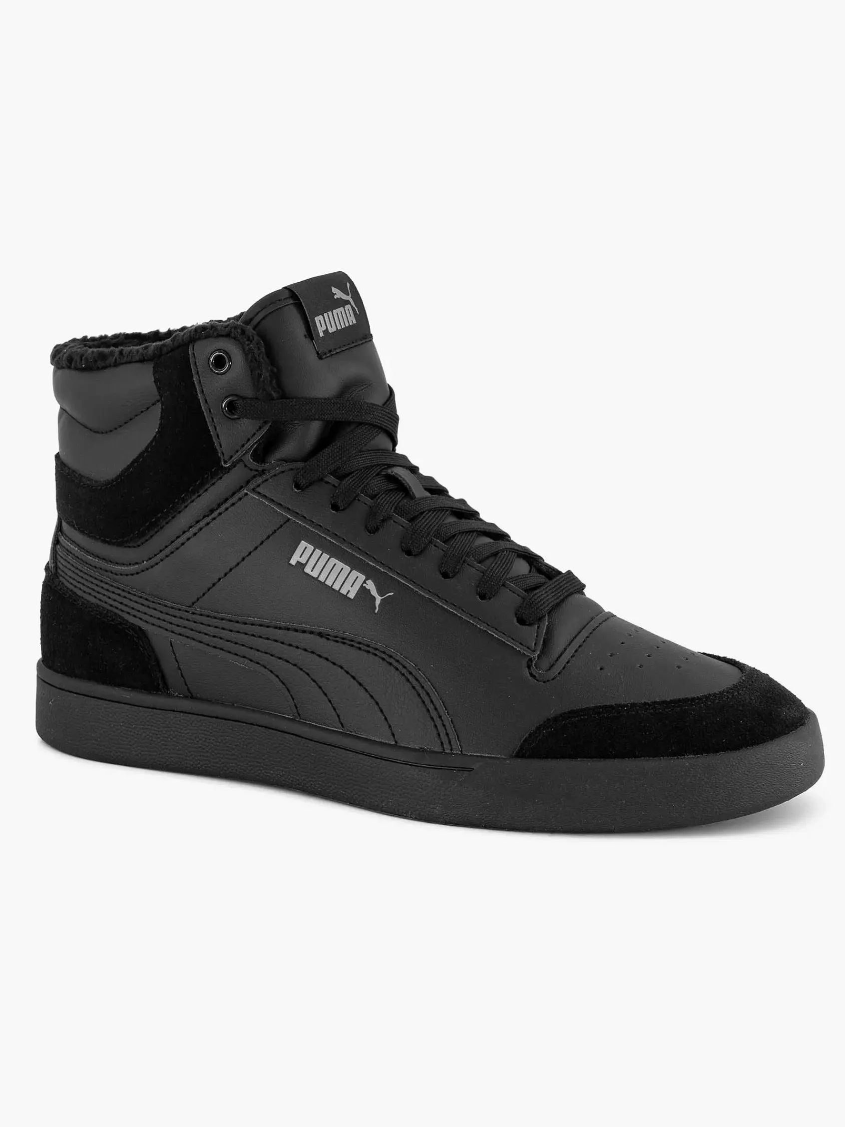 Sneakers|Puma Zwarte Shuffle Mid Fur