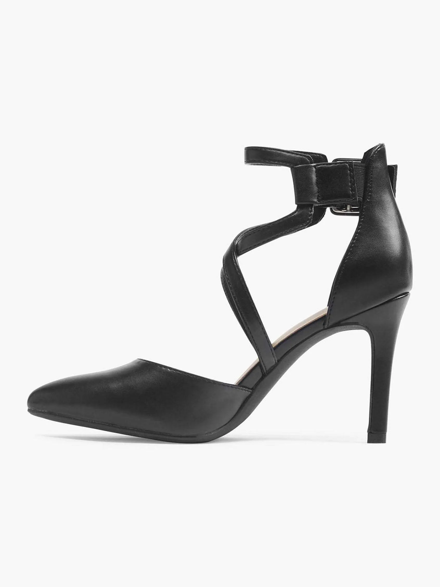 Hoge Hakken|Graceland Zwarte Pump Gespsluiting