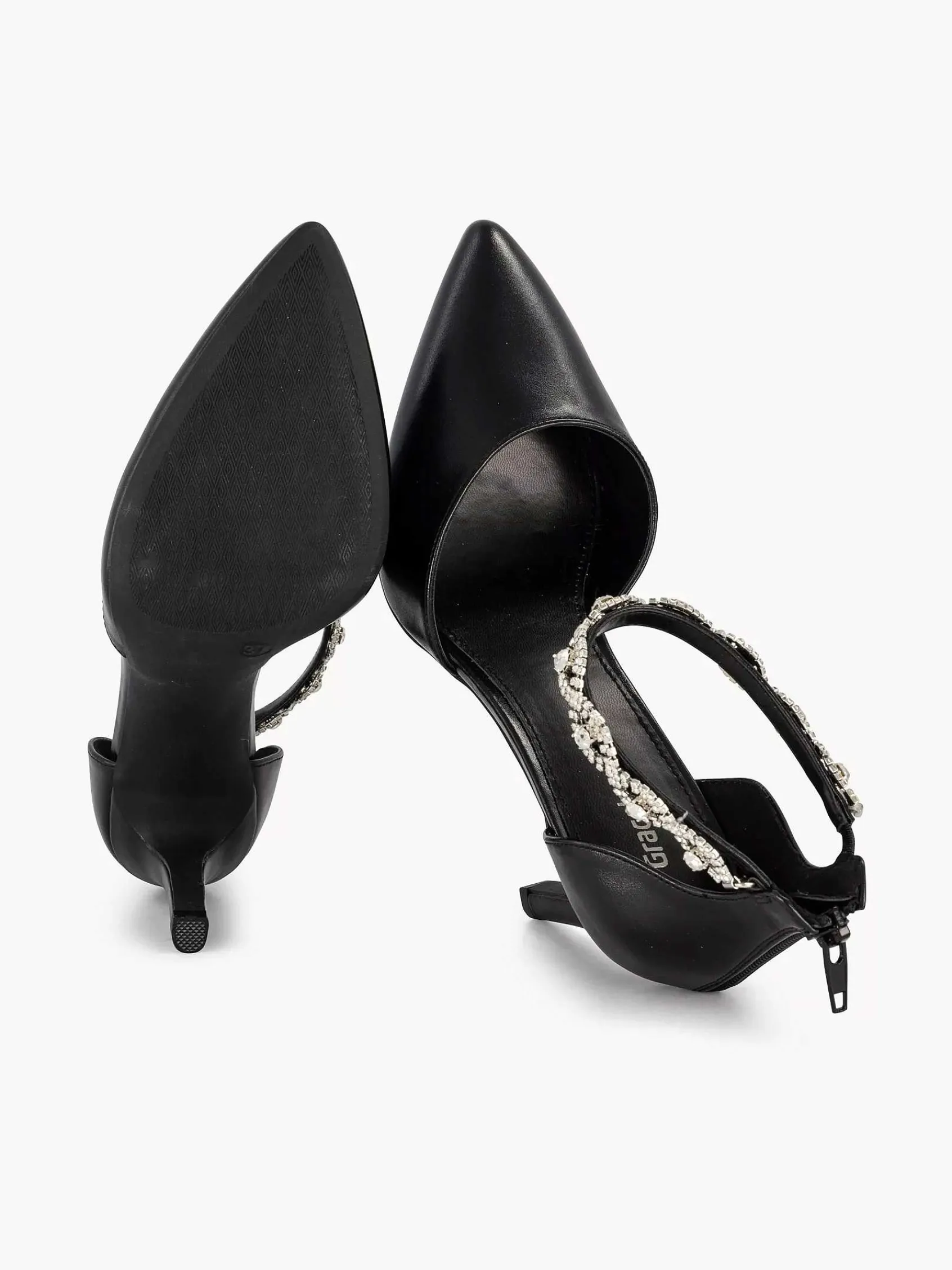 Pumps|Graceland Zwarte Pump Steentjes