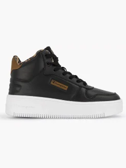 Sneakers|Champion Zwarte Rebound Platform Mid Animalier