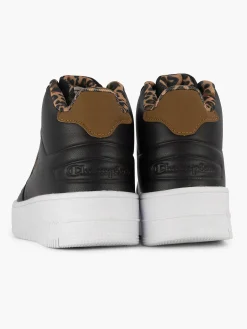 Sneakers|Champion Zwarte Rebound Platform Mid Animalier