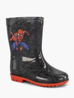 Jongensschoenen|Spiderman Zwarte Regenlaars