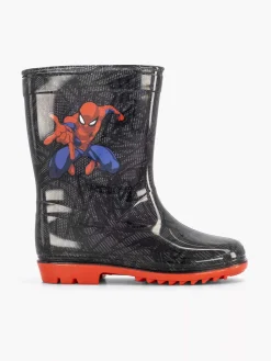 Jongensschoenen|Spiderman Zwarte Regenlaars