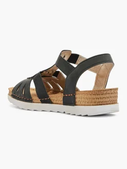 Comfort Schoenen|Easy Street Zwarte Sandaal