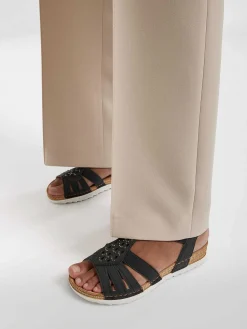 Comfort Schoenen|Easy Street Zwarte Sandaal