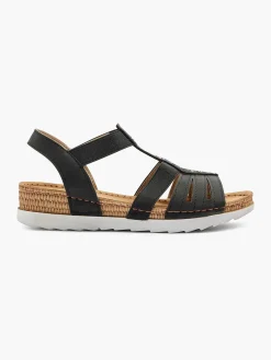 Comfort Schoenen|Easy Street Zwarte Sandaal