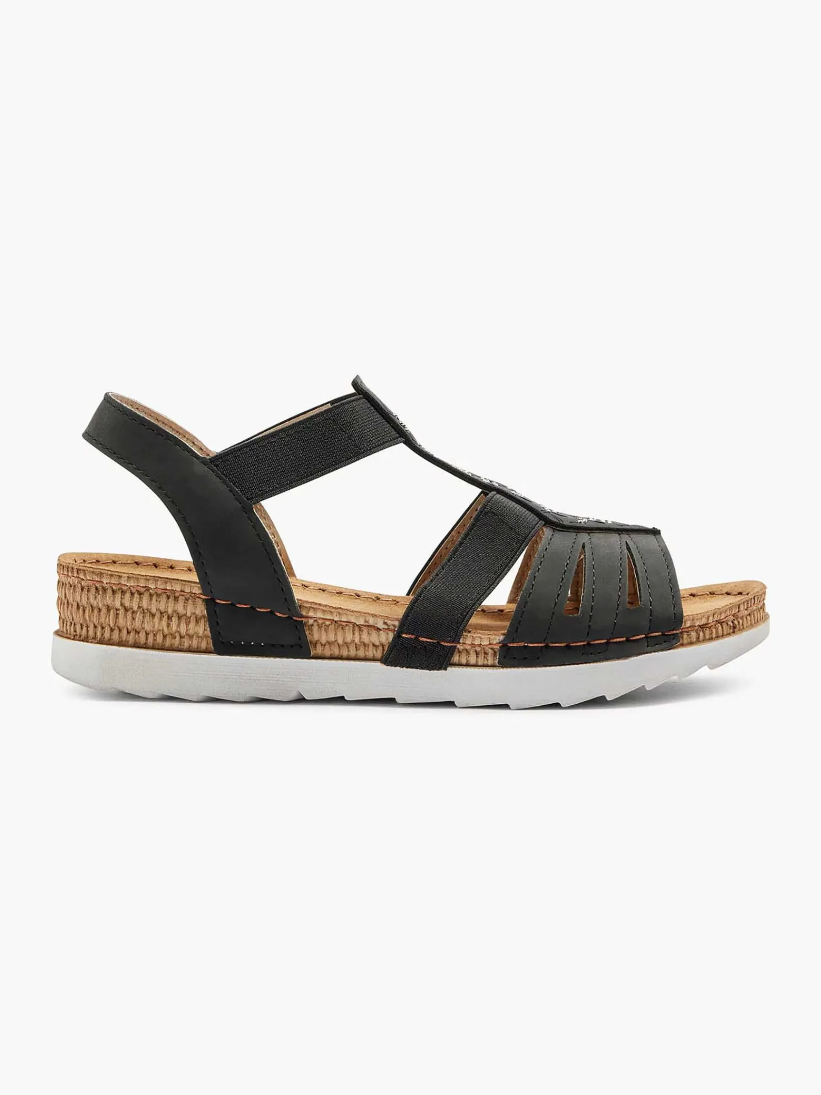 Comfort Schoenen|Easy Street Zwarte Sandaal