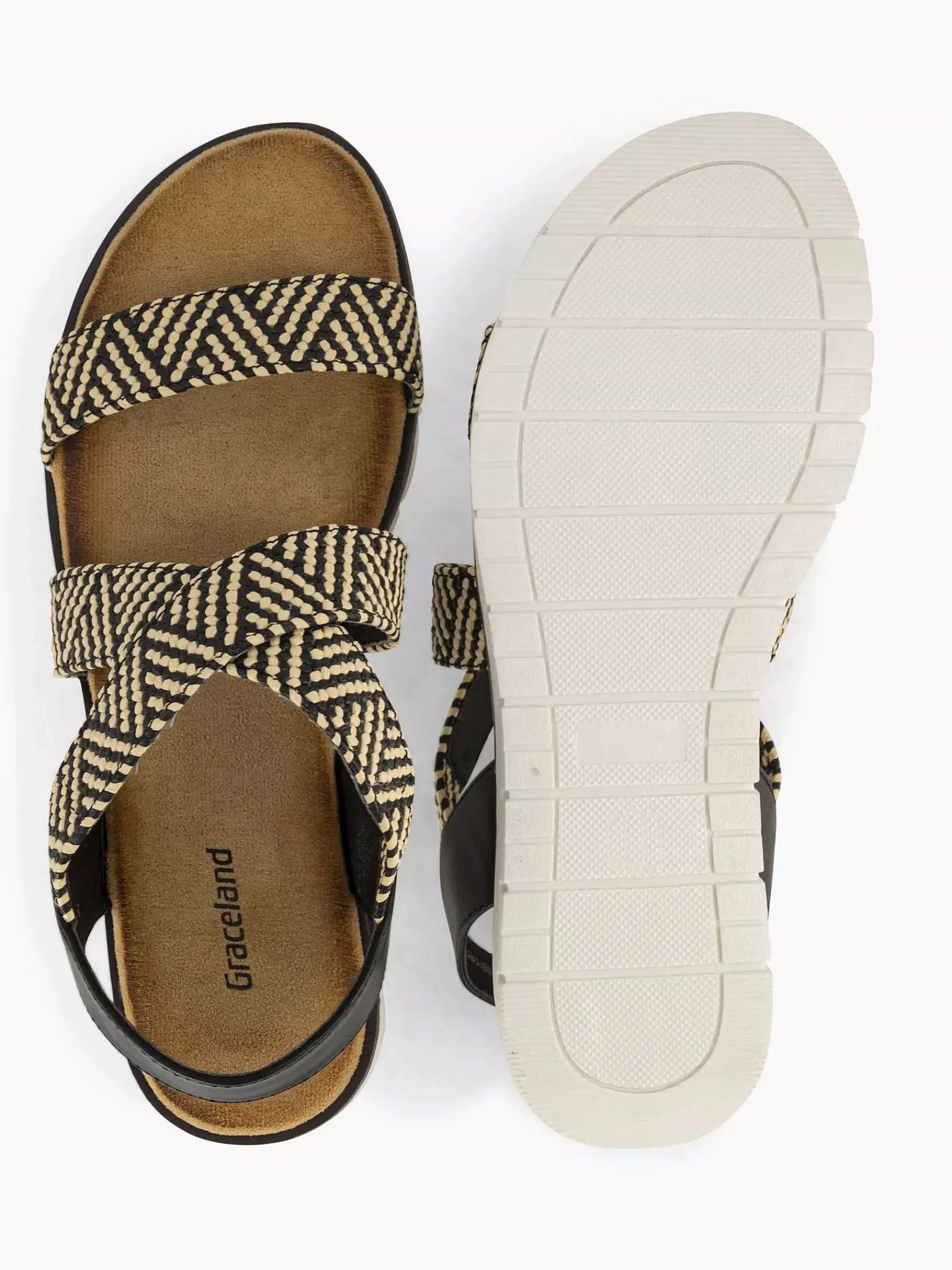 Sandalen|Graceland Zwarte Sandaal