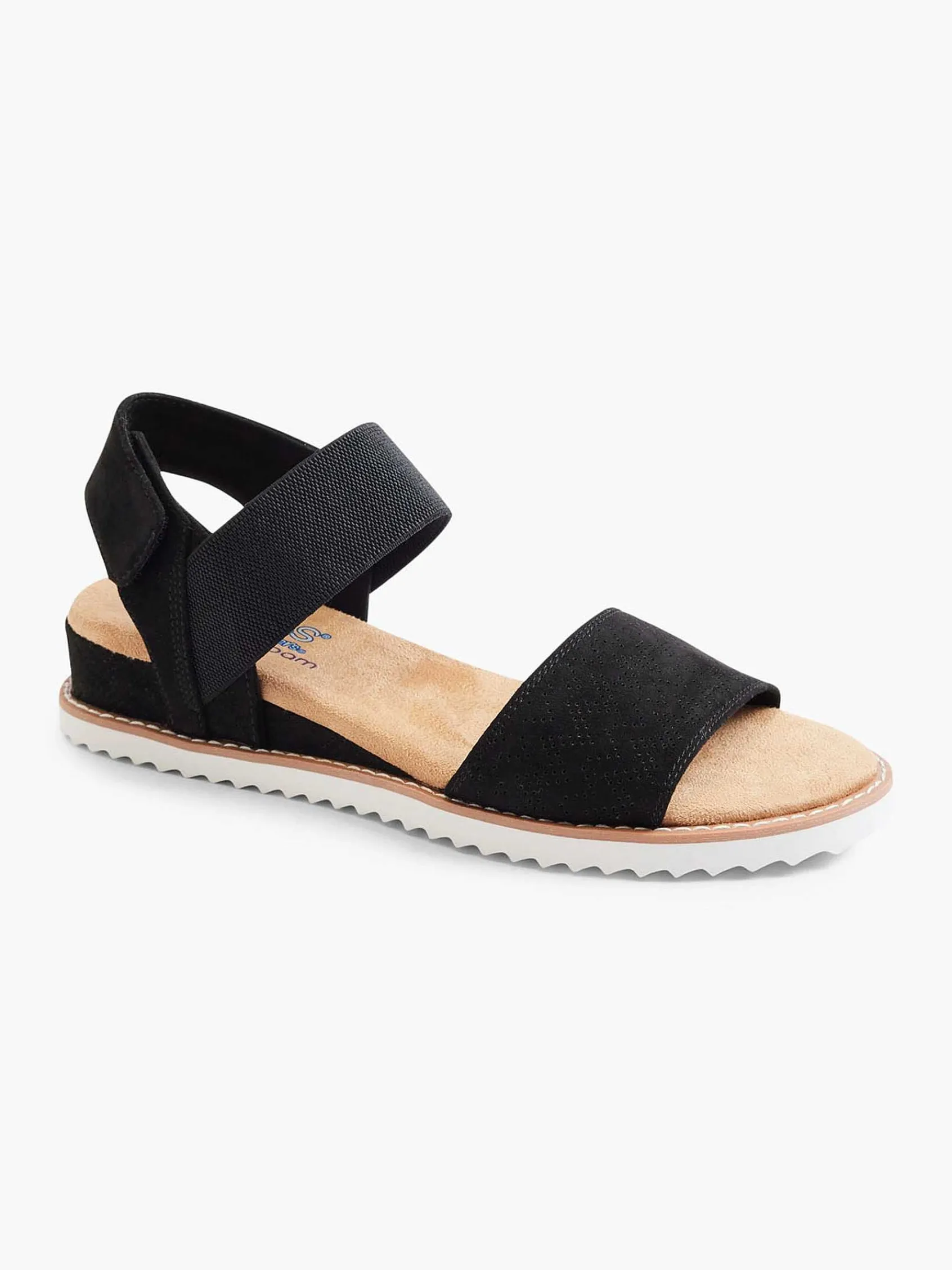 Sandalen|Skechers Zwarte Sandaal Desert Kiss