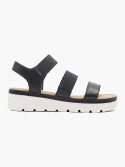 Sandalen|Esprit Zwarte Sandaal Elastisch