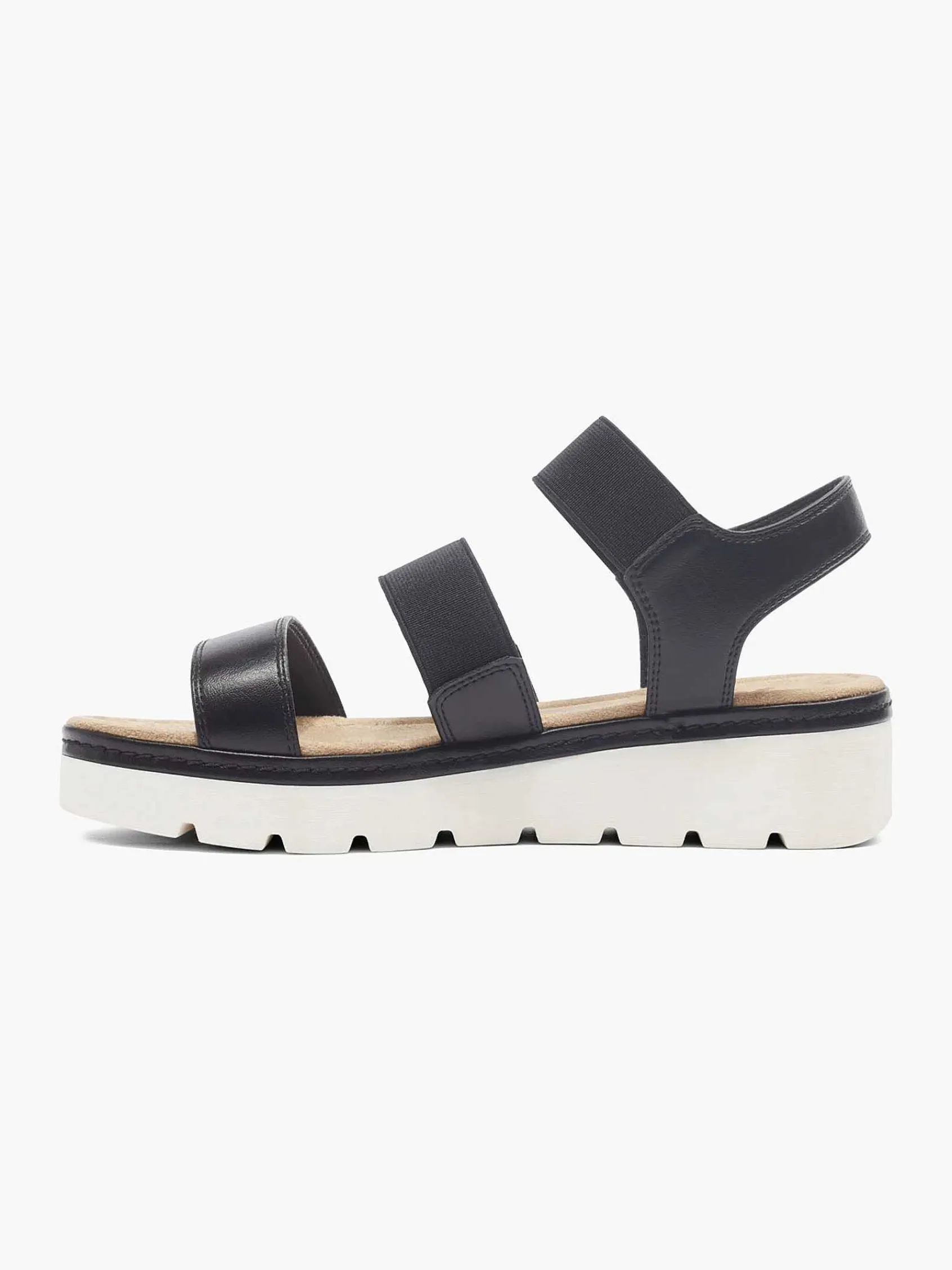 Sandalen|Esprit Zwarte Sandaal Elastisch