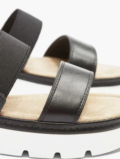 Sandalen|Esprit Zwarte Sandaal Elastisch