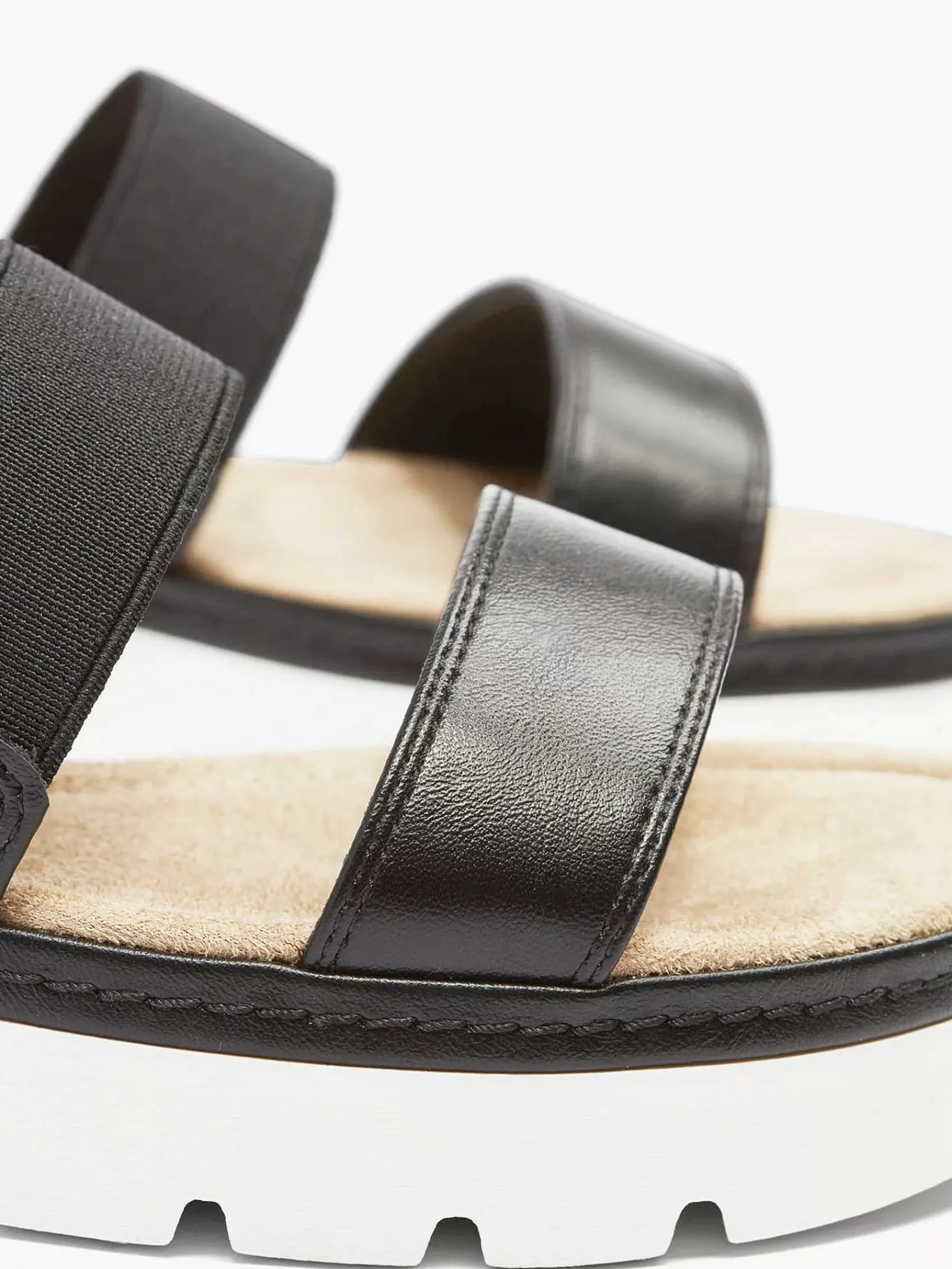 Sandalen|Esprit Zwarte Sandaal Elastisch
