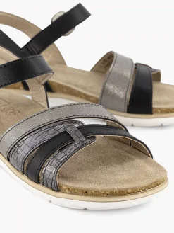Sandalen|Easy Street Zwarte Sandaal Gespsluiting