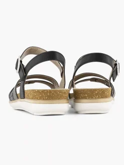 Sandalen|Easy Street Zwarte Sandaal Gespsluiting