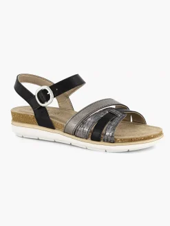Sandalen|Easy Street Zwarte Sandaal Gespsluiting