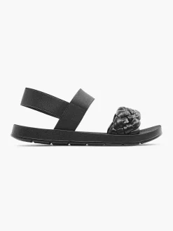 Sandalen|Graceland Zwarte Sandaal Gevlochten