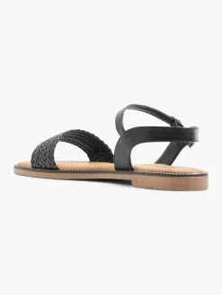 Sandalen|Graceland Zwarte Sandaal Gevlochten