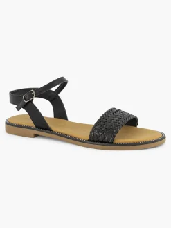Sandalen|Graceland Zwarte Sandaal Gevlochten