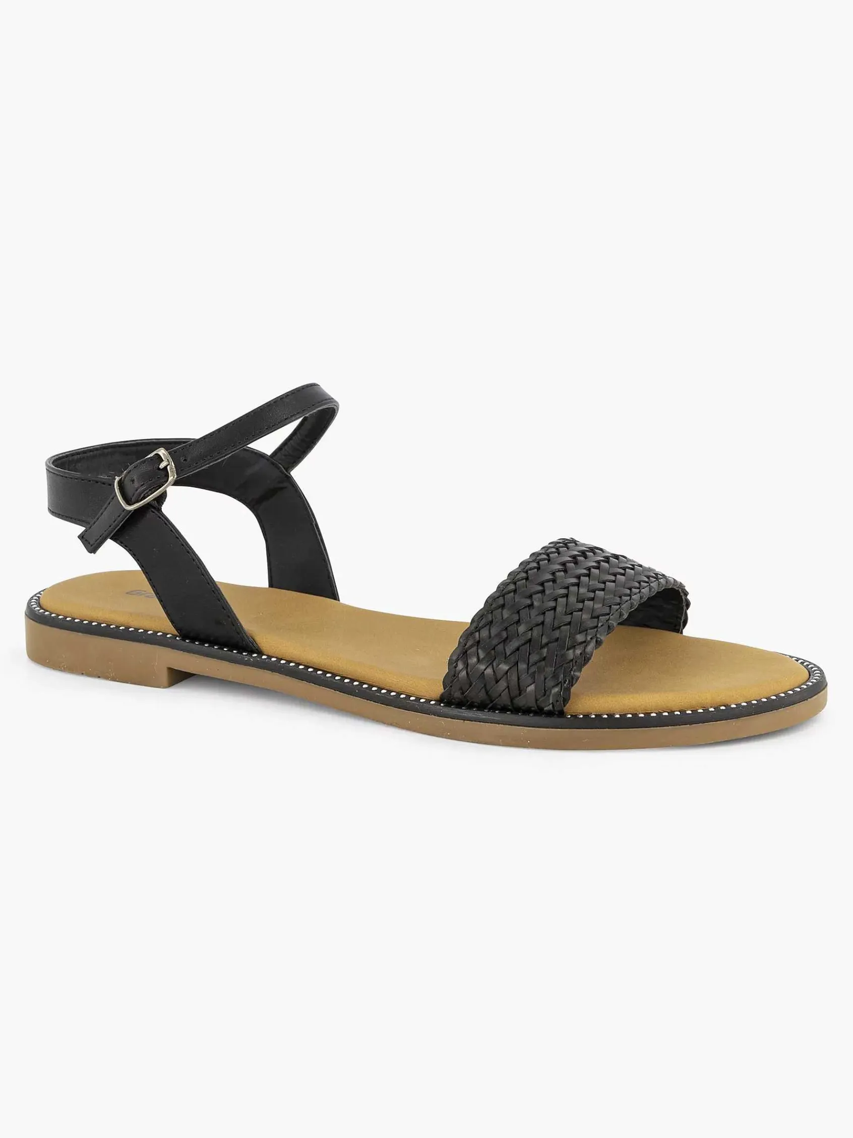 Sandalen|Graceland Zwarte Sandaal Gevlochten