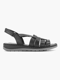 Sandalen|Medicus Zwarte Sandaal Klittenband