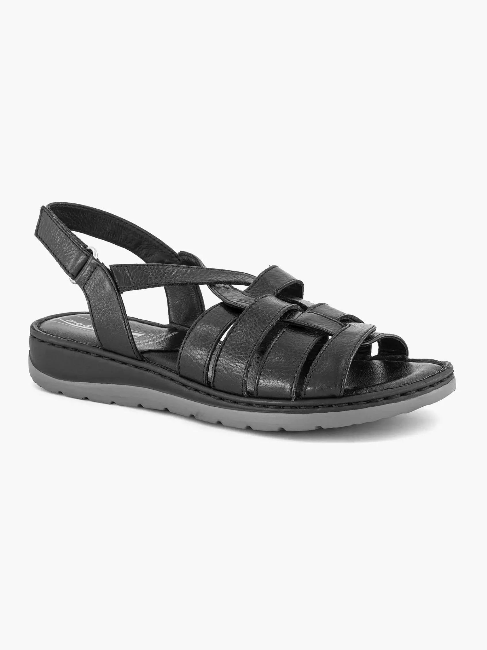Sandalen|Medicus Zwarte Sandaal Klittenband