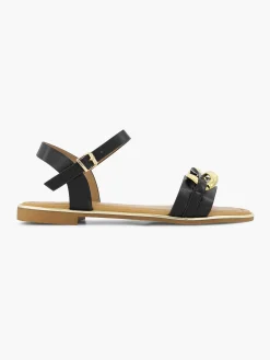 Sandalen|Graceland Zwarte Sandaal Sierketting