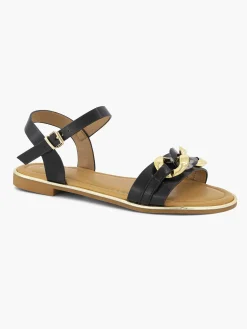 Sandalen|Graceland Zwarte Sandaal Sierketting