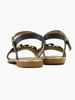 Sandalen|Graceland Zwarte Sandaal Sierketting