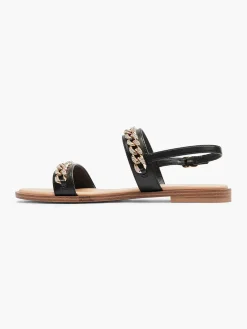 Sandalen|Graceland Zwarte Sandaal Sierketting