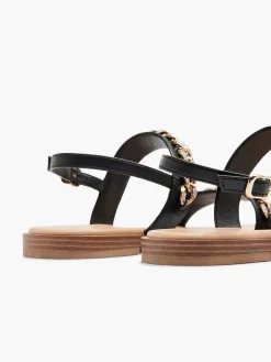 Sandalen|Graceland Zwarte Sandaal Sierketting