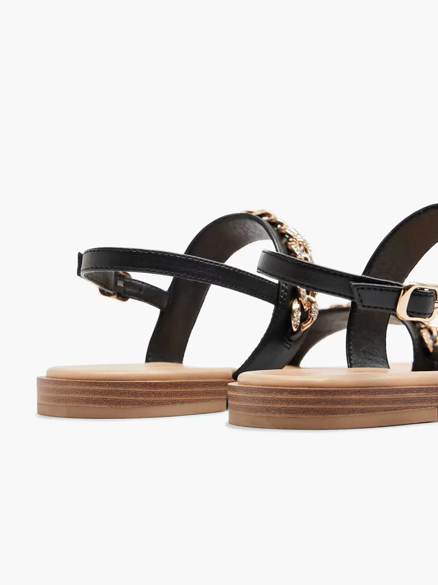 Sandalen|Graceland Zwarte Sandaal Sierketting