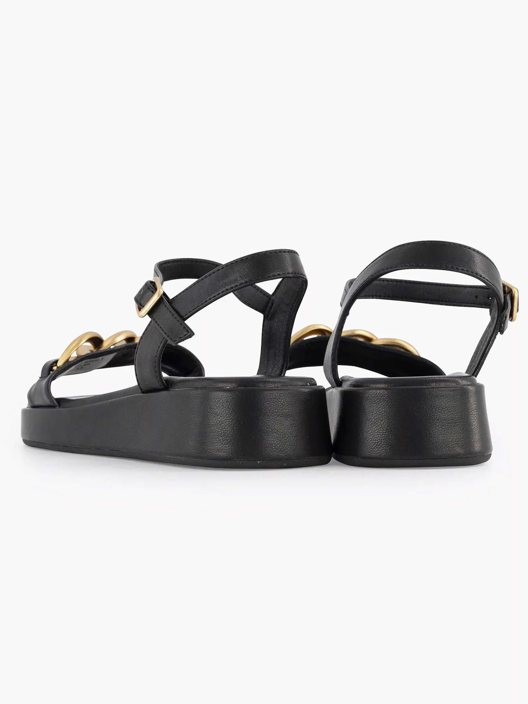 Sandalen|Oxmox Zwarte Sandaal Sierketting