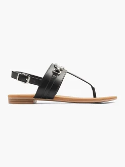 Sandalen|Graceland Zwarte Sandaal Sierketting