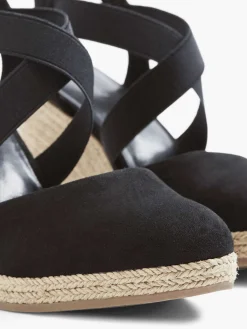 Sandalen|Graceland Zwarte Sandaal Sleehak