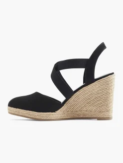 Sandalen|Graceland Zwarte Sandaal Sleehak