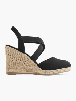 Sandalen|Graceland Zwarte Sandaal Sleehak