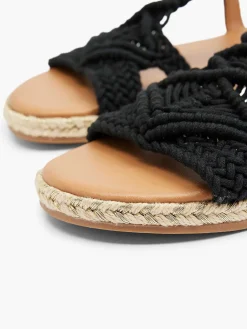 Sandalen|Graceland Zwarte Sandaal Touw