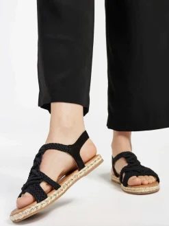 Sandalen|Graceland Zwarte Sandaal Touw