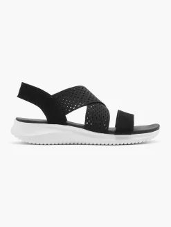 Sandalen|Skechers Zwarte Sandalen Neon Star