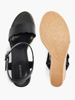 Hoge Hakken|Graceland Zwarte Sandalette