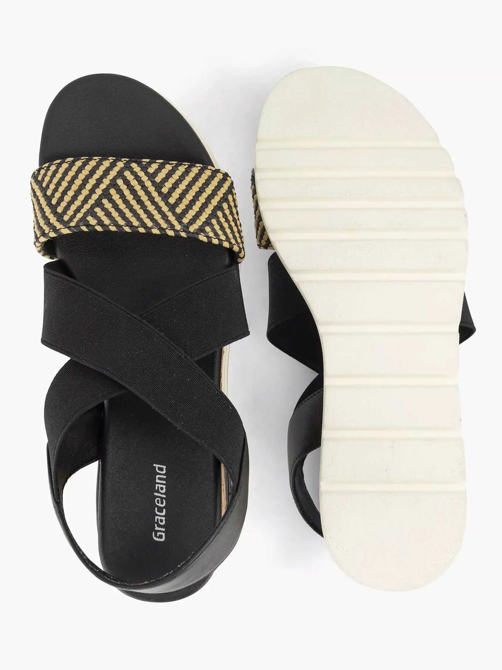 Sandalen|Graceland Zwarte Sandalette