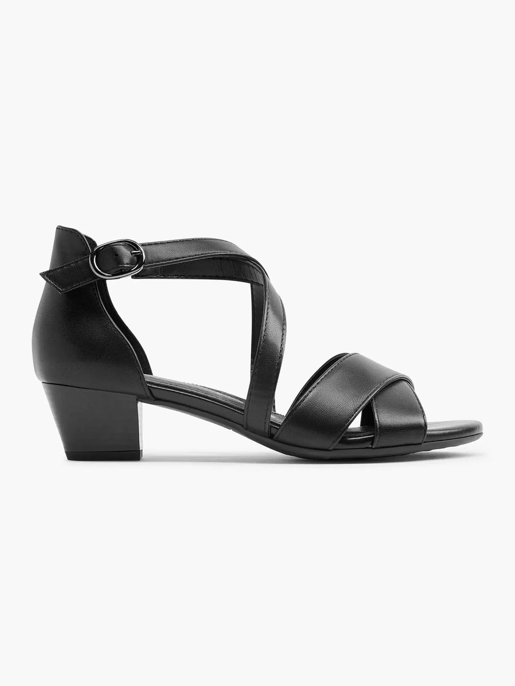 Comfort Schoenen|Easy Street Zwarte Sandalette