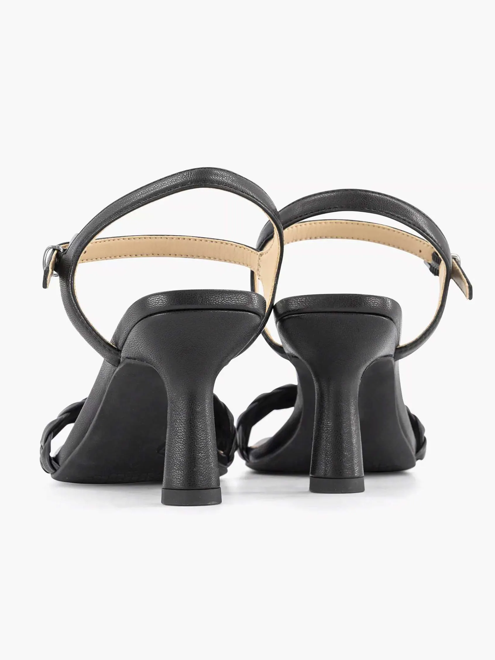 Sandalen|Graceland Zwarte Sandalette Gevlochten