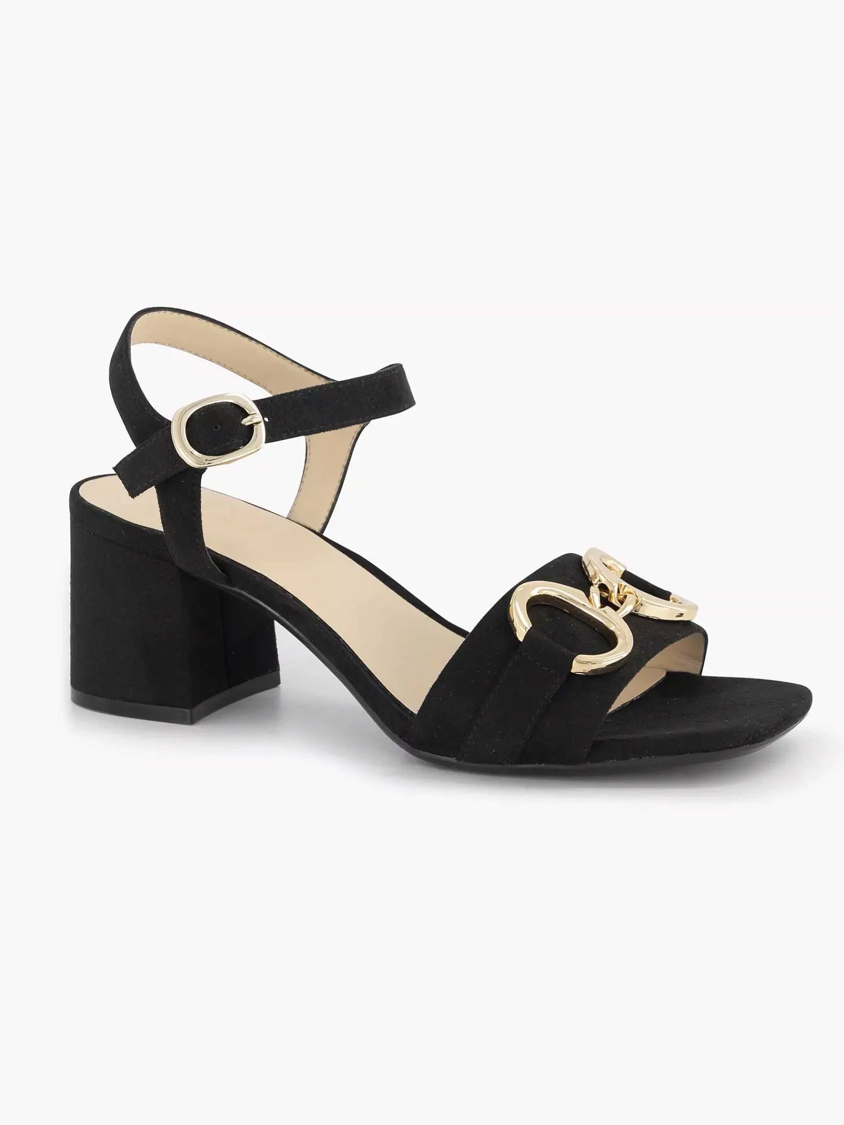 Sandalen|Graceland Zwarte Sandalette Sierketting