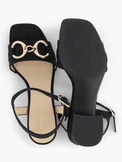 Sandalen|Graceland Zwarte Sandalette Sierketting